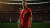 Cristiano Ronaldo in Portugal jersey at 2026 World Cup stadium with dramatic lighting