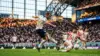 England player shooting against Croatia defenders during World Cup match at AT&T Stadium