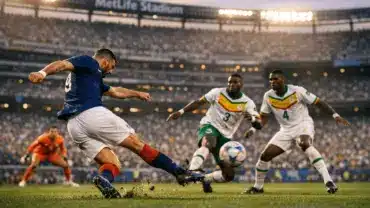 France vs Senegal World Cup 2026 match action at MetLife Stadium
