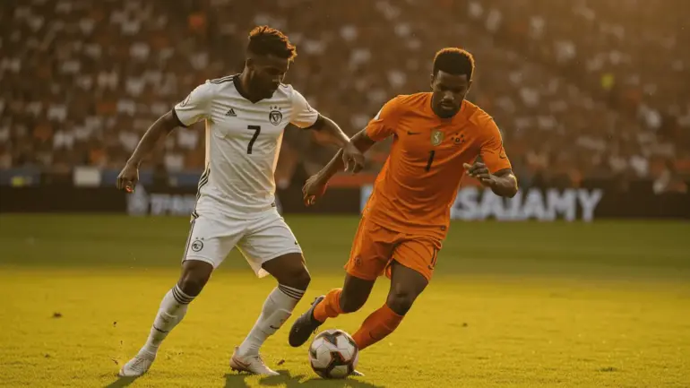 Germany and Ivory Coast players competing in intense World Cup 2026 Group E match action