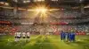 Germany vs Curacao FIFA World Cup 2026 match at NRG Stadium in Houston with both teams on pitch