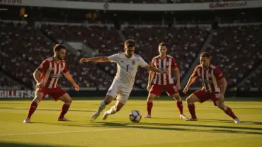 Germany attacking against Paraguay's defensive block during World Cup Round of 32 knockout match