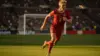 Norway striker Erling Haaland running in national team jersey during World Cup match at MetLife Stadium