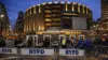 Madison Square Garden exterior with enhanced security checkpoints and crowds before NBA Finals Game 3