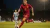 Lamine Yamal in Spain jersey attacking during match against Uruguay