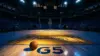 Empty NBA basketball court with dramatic lighting and basketball, representing high-stakes free agency decision