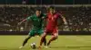 Mexico vs South Korea World Cup soccer match at Estadio Guadalajara with players competing for the ball