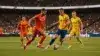 Netherlands vs Sweden World Cup soccer match action at MetLife Stadium with attacking play