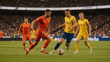 Netherlands vs Sweden World Cup soccer match action at MetLife Stadium with attacking play