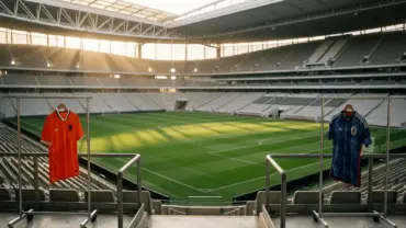 Netherlands orange and Japan blue football jerseys in stadium before 2026 World Cup Group F match