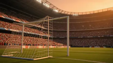 Gillette Stadium during World Cup match with dramatic lighting and packed crowd for Norway vs France