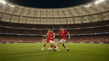 Switzerland vs Canada soccer match at BC Place stadium during FIFA World Cup Group B competition