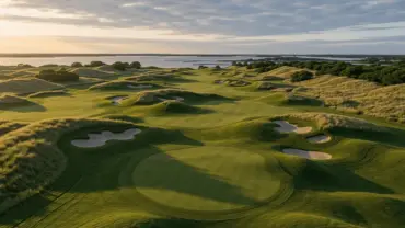 Shinnecock Hills Golf Course aerial view showing challenging fairways and greens for 2026 US Open