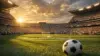 World Cup 2026 stadium filled with fans in anticipation of USMNT match during golden hour