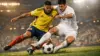 Colombia vs Uzbekistan World Cup 2026 football match action with players competing for the ball