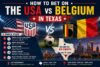 How To Bet On USA vs Belgium In Texas – TX Online Sports Betting