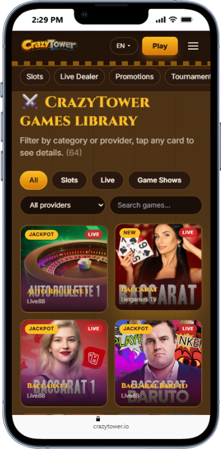 CrazyTower - Alberta online casino - games library