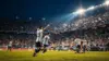 Argentina soccer team in action during dramatic World Cup quarterfinal stadium atmosphere at night