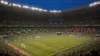 MetLife Stadium packed with fans during Brazil vs Norway World Cup knockout match at sunset