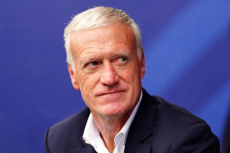 Close-up of Didier Deschamps, France soccer manager, in a suit.