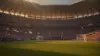 Levi's Stadium hosting World Cup soccer match with packed crowd and illuminated field