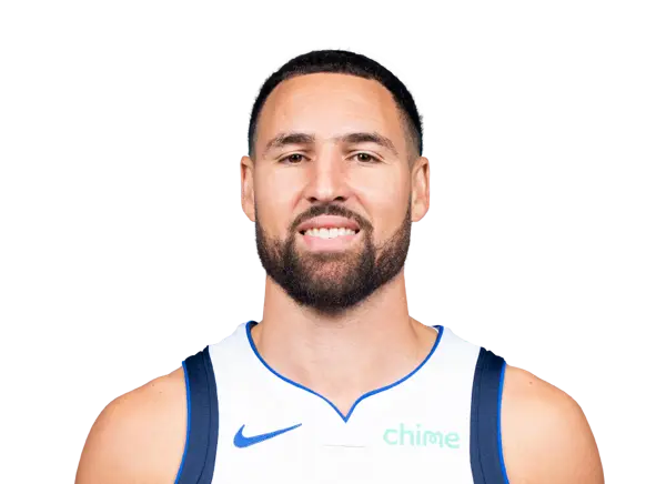 Klay Thompson smiling in a basketball jersey with Chime logo.