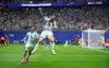 Lionel Messi and teammate celebrating Argentina's goal at FIFA World Cup 2026.