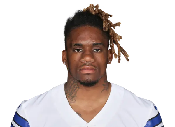 Shavon Revel Jr. in a Dallas Cowboys uniform, facing the camera.