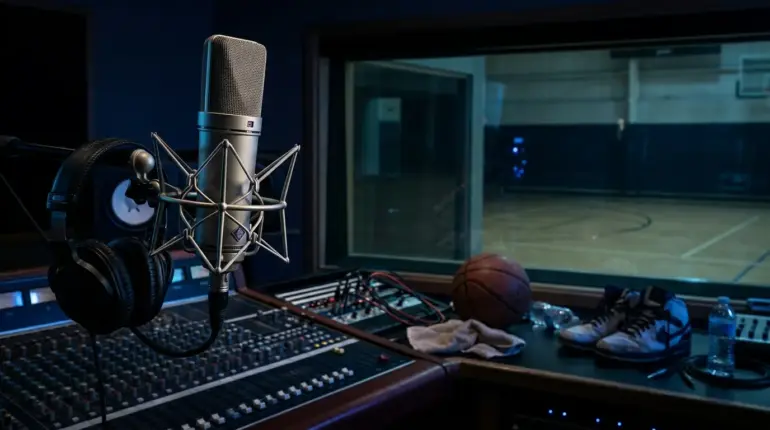 Empty Akron recording studio hinting at unreleased Durant-LeBron rap tracks