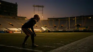 Silhouetted NFL cornerback on a stadium field representing Joey Porter Jr. trade interest