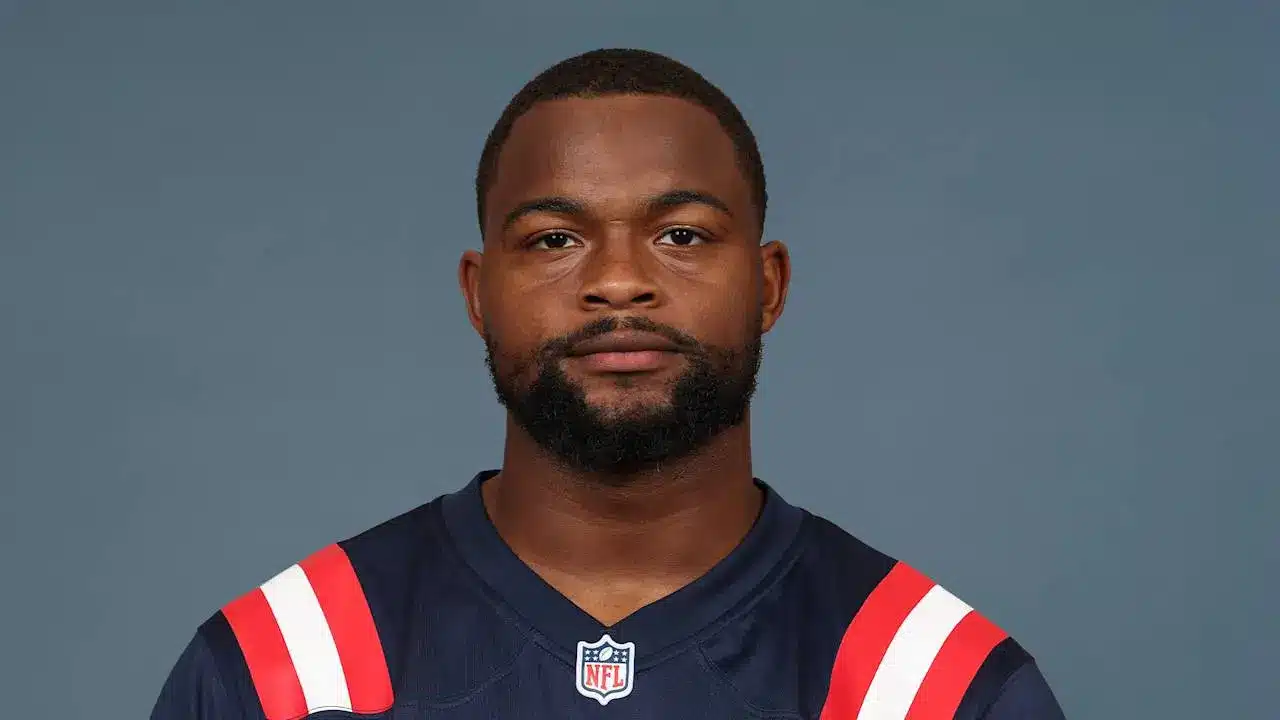 Headshot of Kayshon Boutte wearing a New England Patriots jersey