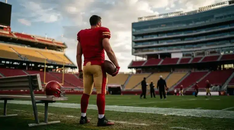 Anonymous 49ers running back standing alone at practice amid contract uncertainty
