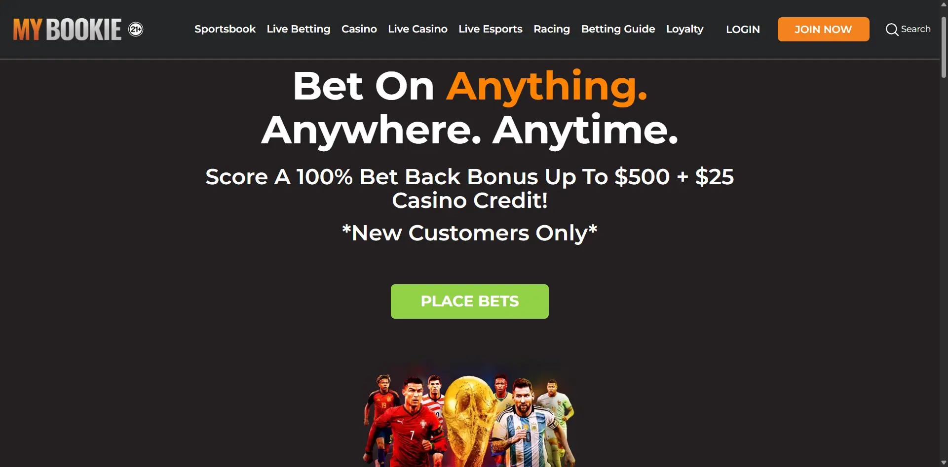 Mybookie screenshot