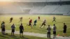 Anonymous NFL receivers compete for roster roles during a preseason practice session