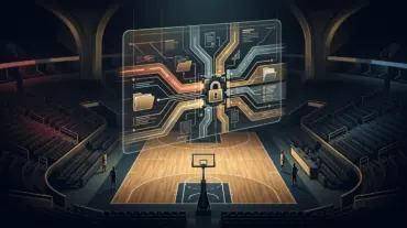 Empty basketball arena symbolizing a frozen NBA restricted free agency market