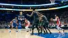 Philadelphia 76ers-inspired star lineup facing a defensive test in a dramatic basketball arena