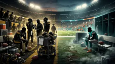 NFL quarterback roster surplus on one side and Miami backup quarterback scarcity on the other in a stadium
