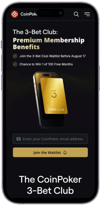 CoinPoker carino - The 3-Bet Club promotion