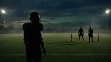 Empty football practice field illustrating uncertainty over Von Miller joining the Eagles